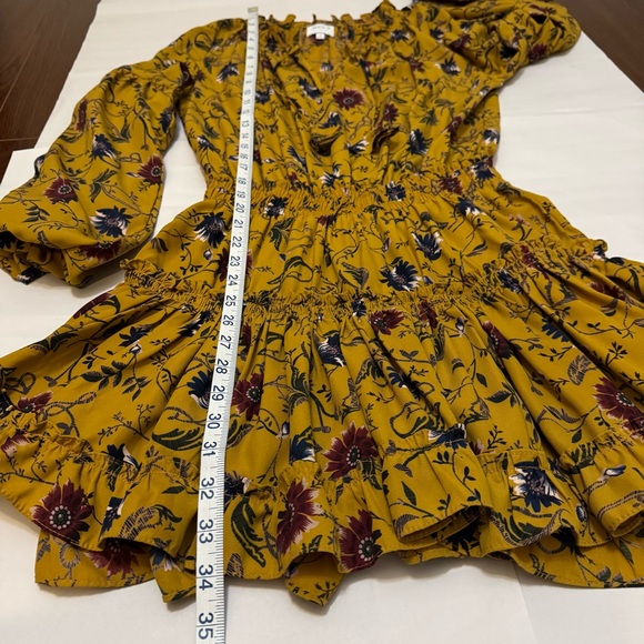 MISA Los Angeles “Violet” Mini Dress in Marigold Multi Floral Long Sleeve - Picture 13 of 16